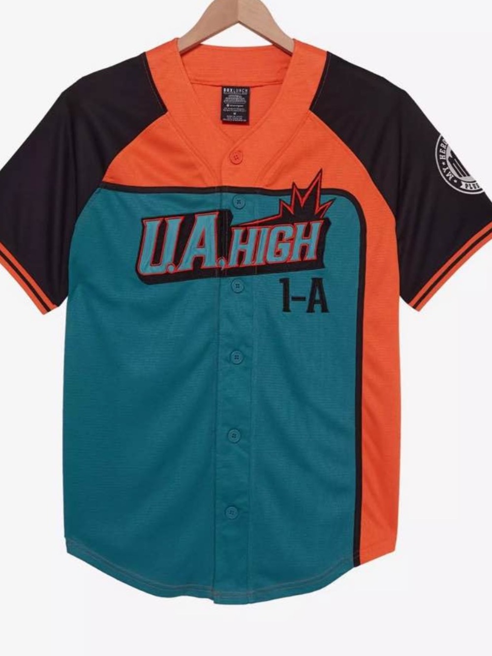 My Hero Academia Bakugo Teal & Orange Baseball Jersey